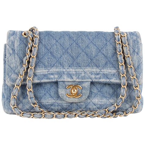 chanel denim flap bag